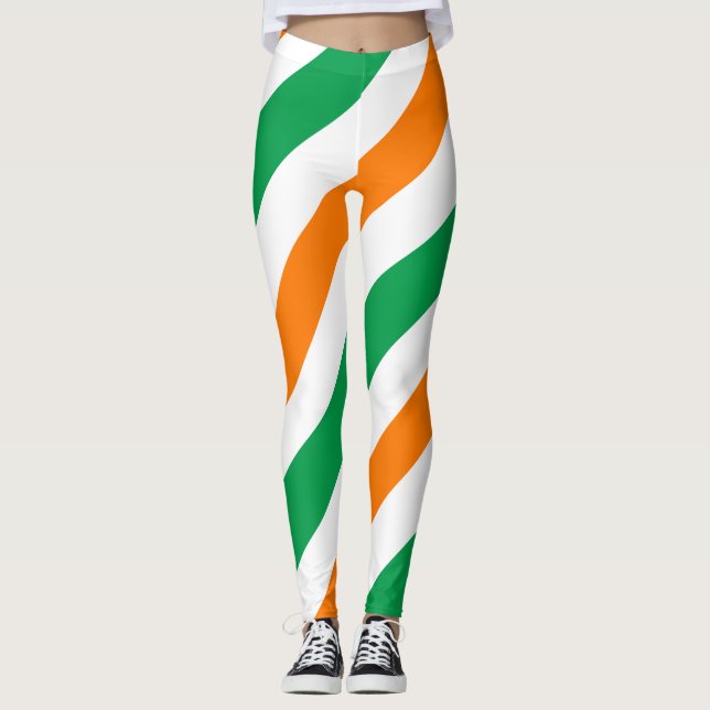 Leggings Patrón de bandera de Irlanda (Anverso)