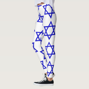 Leggings Patrón de bandera de Israel