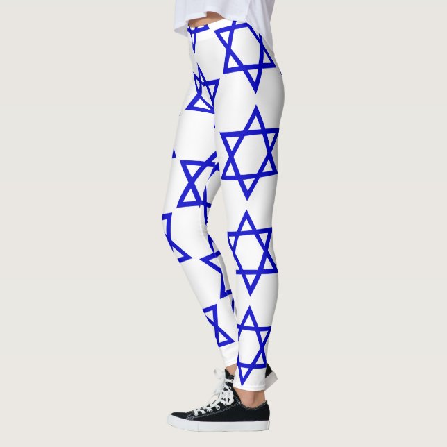 Leggings Patrón de bandera de Israel (Izquierda)