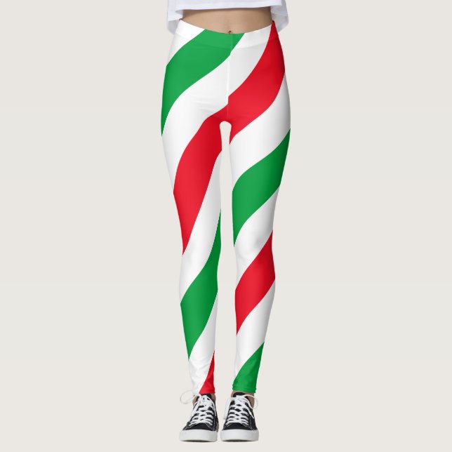 Leggings Patrón de bandera de Italia (Anverso)