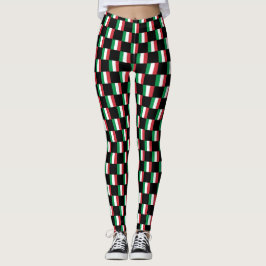 Leggings Patrón de bandera de Italia controlado