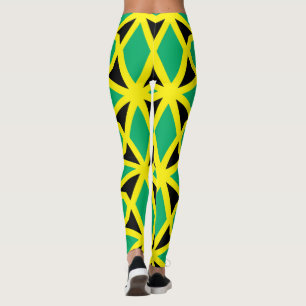 Leggings Patrón de bandera de Jamaica