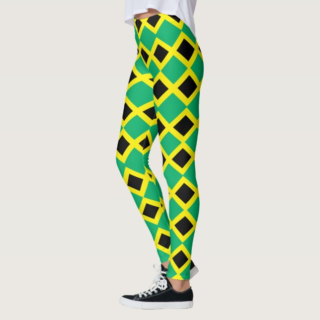 Leggings Patrón de bandera de Jamaica (Izquierda)