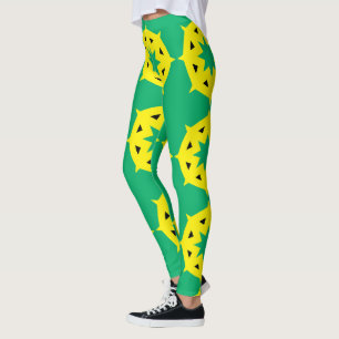 Leggings Patrón de bandera de Jamaica