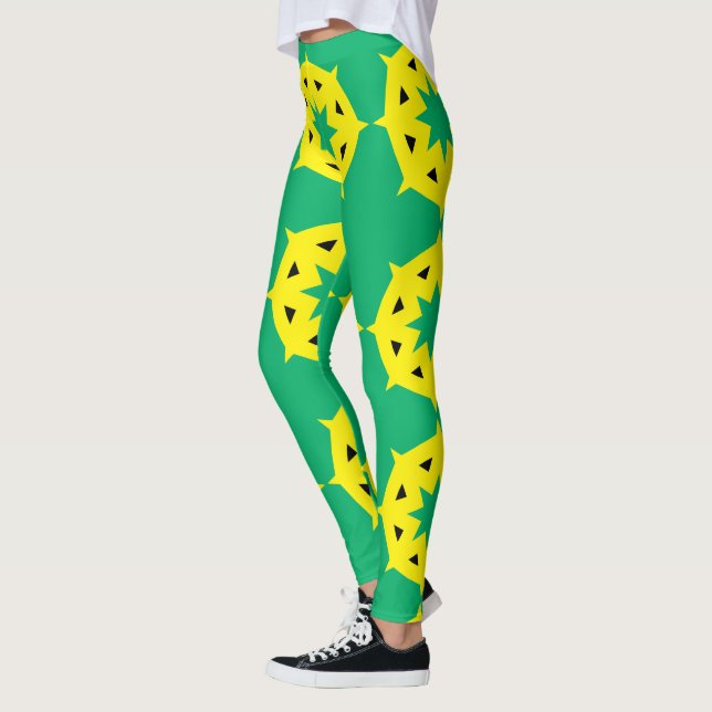 Leggings Patrón de bandera de Jamaica (Izquierda)