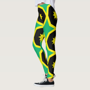 Leggings Patrón de bandera de Jamaica