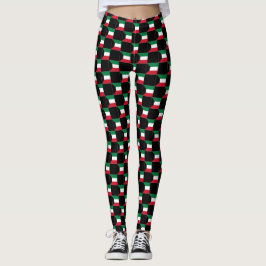 Leggings Patrón de bandera de Kuwait verificado