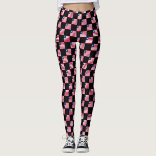 Leggings Patrón de bandera de Liberia controlado
