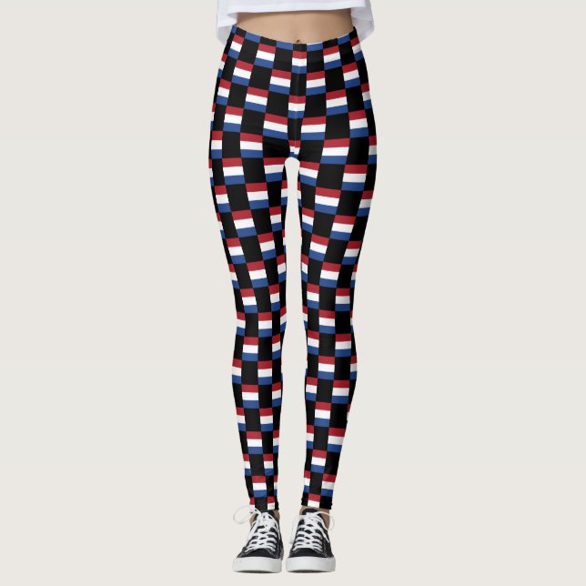 Leggings Patrón de bandera de los Países Bajos controlado (Anverso)
