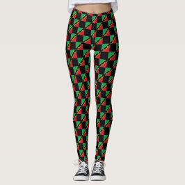 Leggings Patrón de bandera de Saint Kitts y Nevis controlad