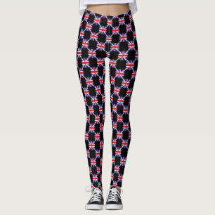 Leggings Patrón de bandera del Reino Unido controlado
