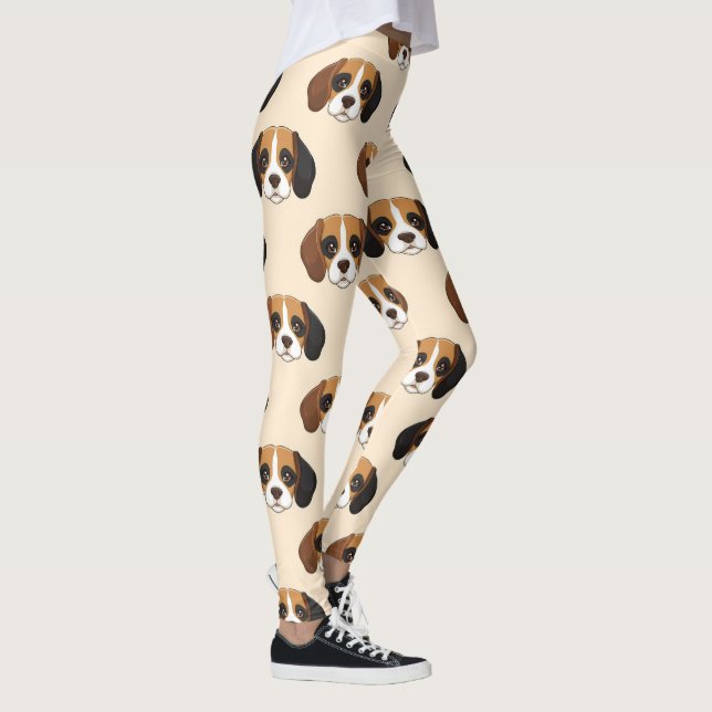 Leggings Patrón de Beagle para amantes de perros lindos (Derecha)