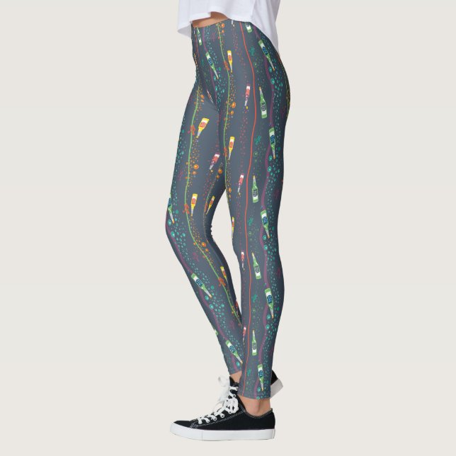 Leggings Patrón de bebida de levadura de fizzy (Izquierda)
