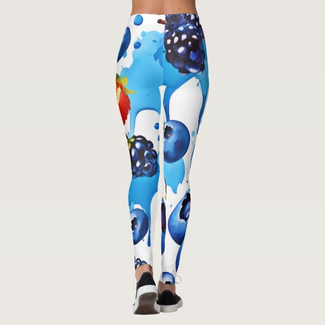 Leggings Patrón de Berry vibrante (Reverso)