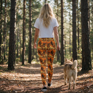 Leggings Patrón de Bigfoot en terreno de desierto alto