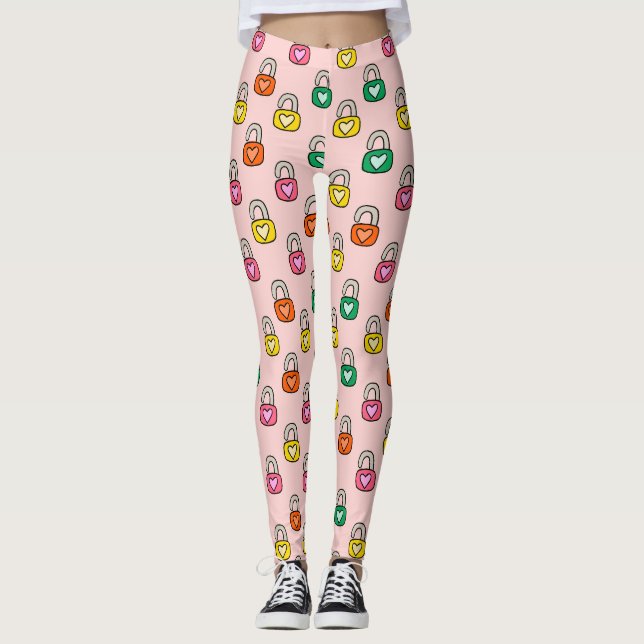 Leggings Patrón de bloqueos de sentido común (Anverso)