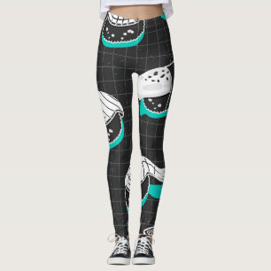 Leggings Patrón de boceto de cosecha de vintage de Nigiri S