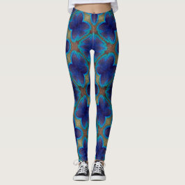 Leggings Patrón de boho geométrico de estilo vintage