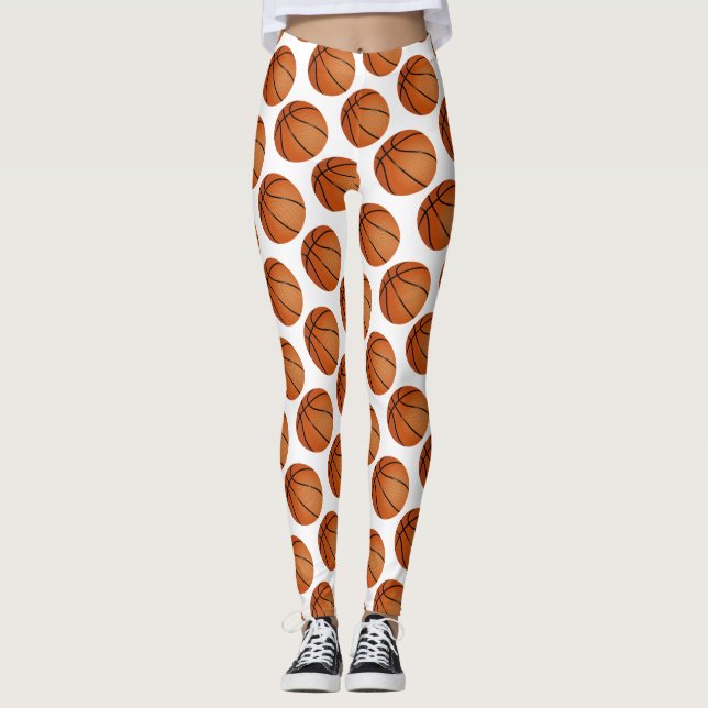 Leggings Patrón de bolas de baloncesto| Regalo deportivo de (Anverso)