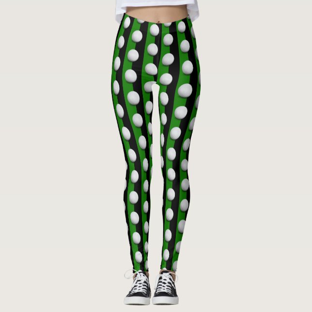 Leggings Patrón de bolas de golf | Regalo deportivo de Guay (Anverso)