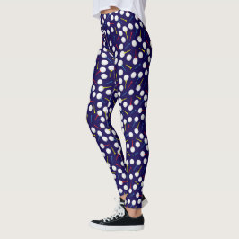 Leggings Patrón de bolas de golf y balones de golf