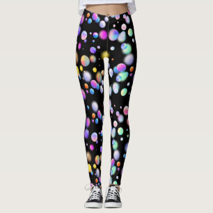 Leggings Patrón de bolas flotantes 3D. Black BG