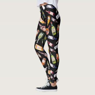 Leggings Patrón de Botellas de Licor