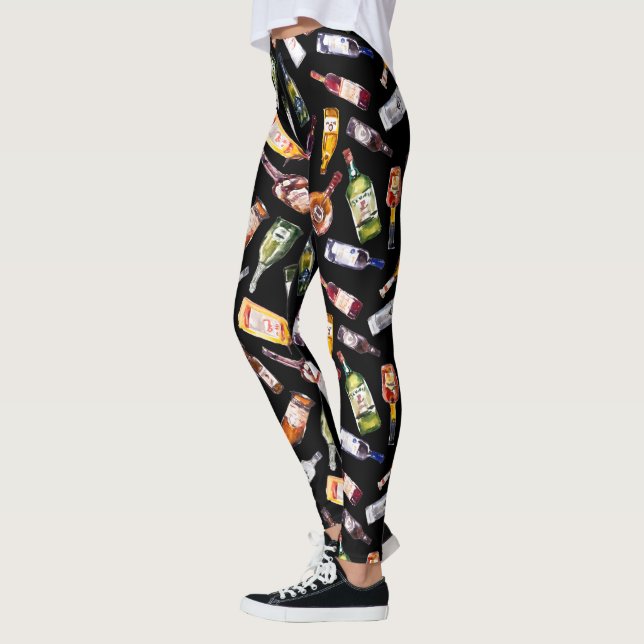 Leggings Patrón de Botellas de Licor (Izquierda)