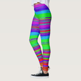 Leggings Patrón de brillo horizontal vibrante