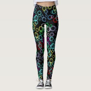 Leggings patrón de burbuja 02.b Negro BG