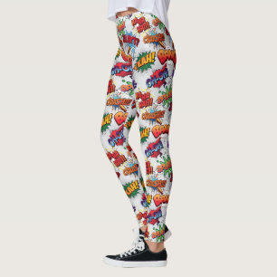 Leggings Patrón de burbuja de superhéroes