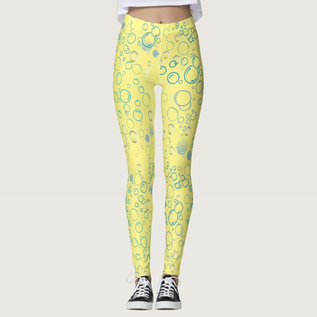 Leggings Patrón de burbujas 01 BG Lyellow (Anverso)