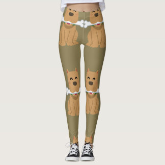 Leggings Patrón de cachorro y hueso