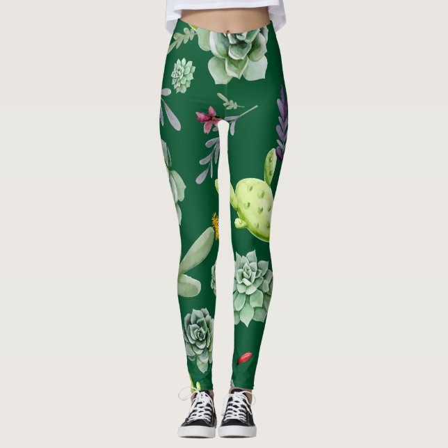 Leggings Patrón de Cactus 3 (Anverso)