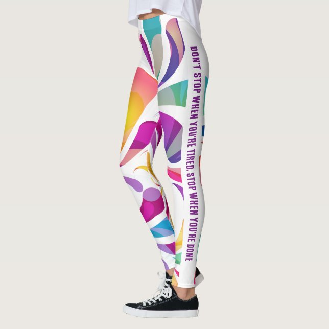 Leggings Patrón de caída colorido | presupuesto de motivaci (Izquierda)