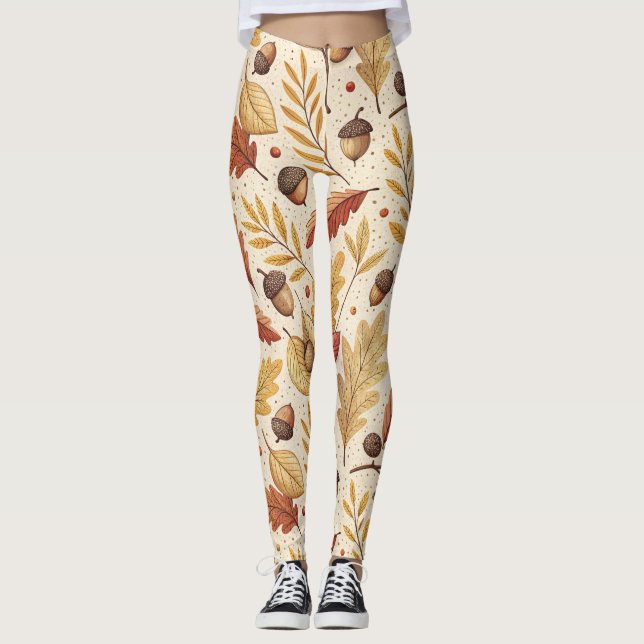 Leggings Patrón de caída elegante (Anverso)