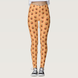 Leggings Patrón de calabazas Kawaii de Halloween