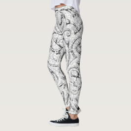 Leggings Patrón de calavera Leguas de Halloween