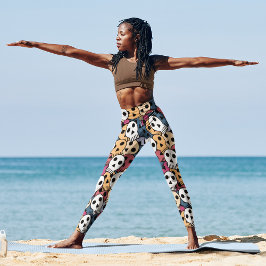 Leggings Patrón de calaveras de Halloween