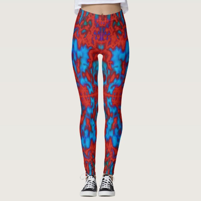 Leggings Patrón de caleidoscopio psicodélico (Anverso)