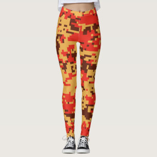 Leggings Patrón de cámara digital otoño