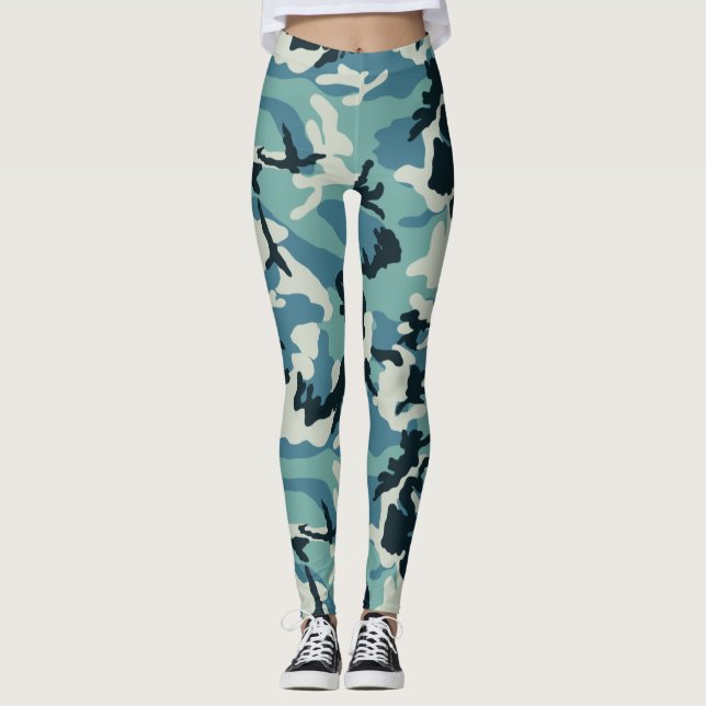 Leggings Patrón de camo de invierno (Anverso)