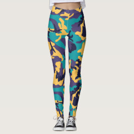 Leggings Patrón de Camo de verano medio