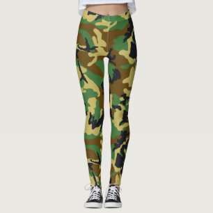 Leggings Patrón de Camo de Woodland