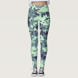 Leggings Patrón de camo digital en el Ártico