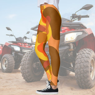Leggings Patrón de Camo Naranja del Desierto Rocoso
