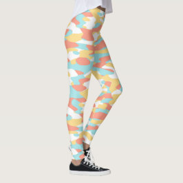 Leggings Patrón de camuflaje azul de la luz azul de la luz