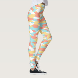 Leggings Patrón de camuflaje azul de la luz azul de la luz 