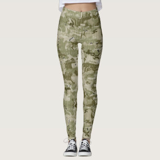 Leggings Patrón de Camuflaje Camo de colores de tierra verd