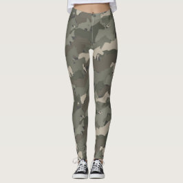 Leggings Patrón de camuflaje de caballos salvajes